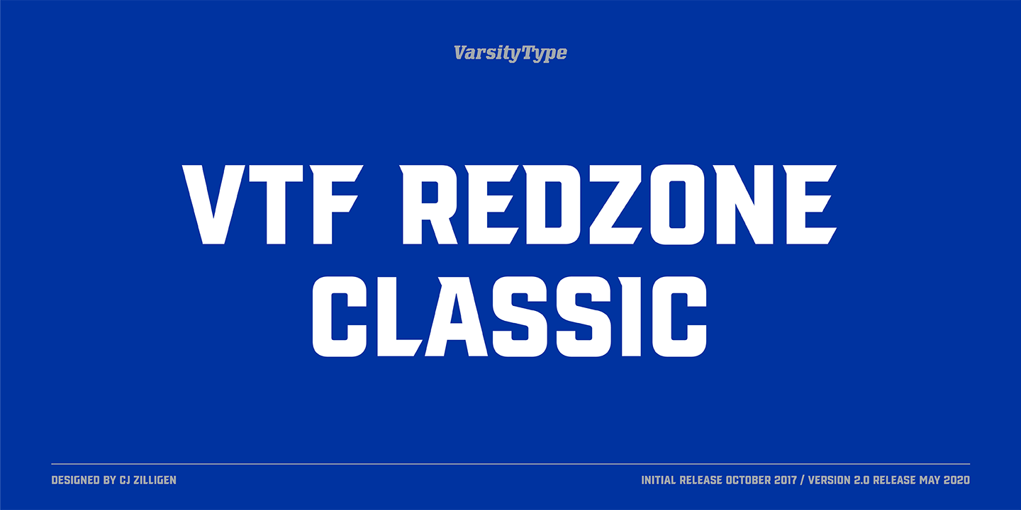 Przykładowa czcionka VTF Redzone Classic #1